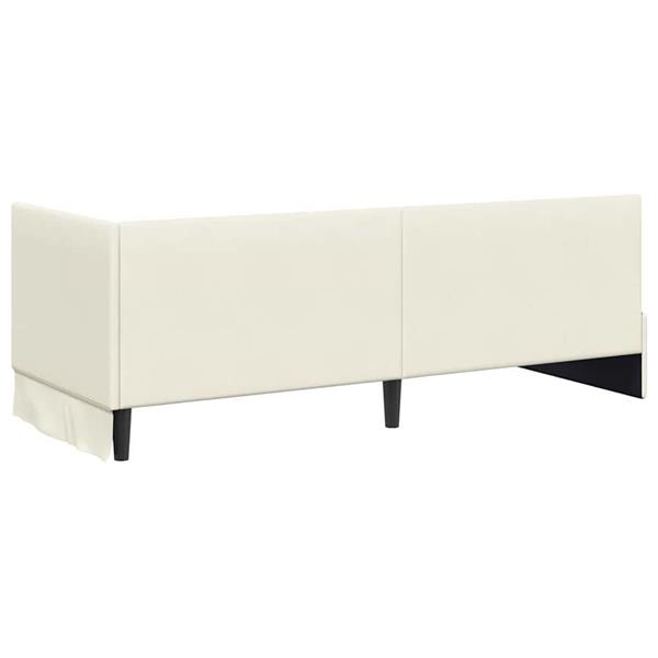 Grote foto vidaxl hoekbedframe met hoofdeinde cr me 80 x 200 cm fluweel antiek en kunst stoelen en banken