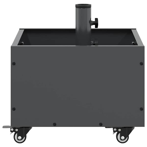 Grote foto vidaxl parasolbasis met plantenbak antraciet 45 x 45 x 45 cm staal tuin en terras overige tuin en terras