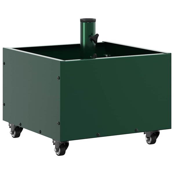 Grote foto vidaxl parasolbasis met plantenbak groen 45 x 45 x 45 cm staal tuin en terras overige tuin en terras