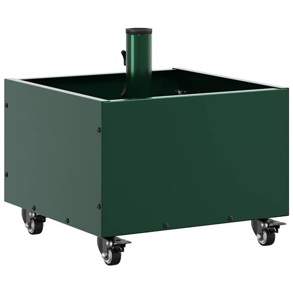 Grote foto vidaxl parasolbasis met plantenbak groen 45 x 45 x 45 cm staal tuin en terras overige tuin en terras