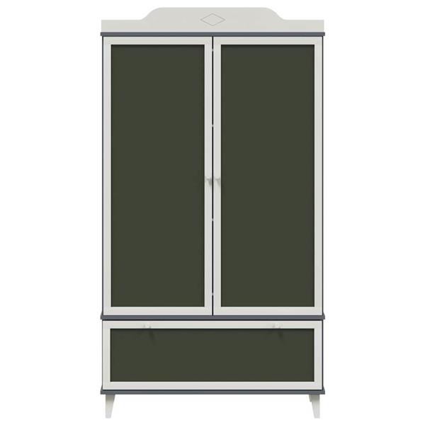 Grote foto vidaxl krijtbord kast met lade met plank grijs en wit bewerkt hout huis en inrichting overige
