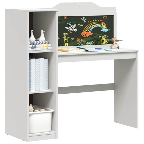 Grote foto vidaxl schoolbord bureau wit 120 x 45 x 118.5 cm bewerkt hout huis en inrichting stoelen