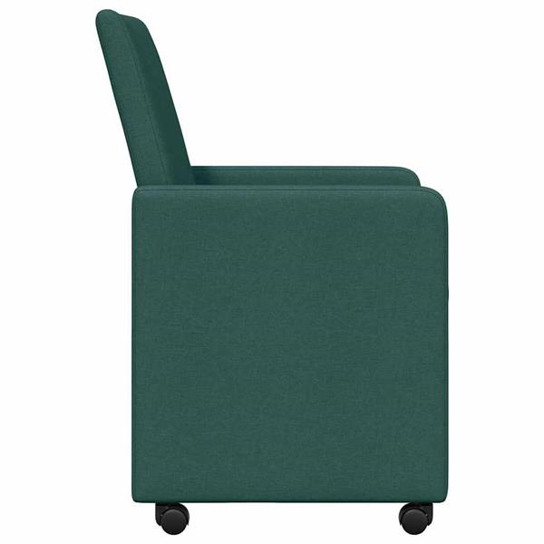 Grote foto vidaxl eetkamerstoel met kussen 2 pcs donkergroen 57 x 66 x 94 cm stof huis en inrichting stoelen