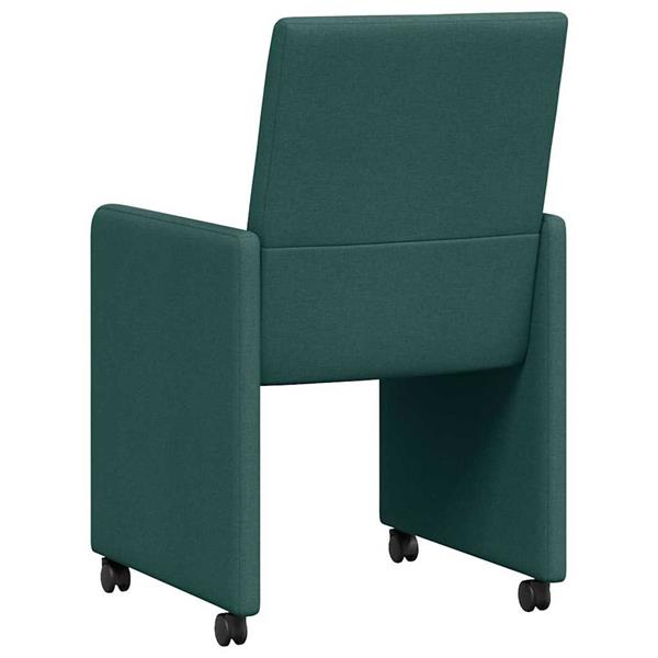 Grote foto vidaxl eetkamerstoel met kussen 2 pcs donkergroen 57 x 66 x 94 cm stof huis en inrichting stoelen
