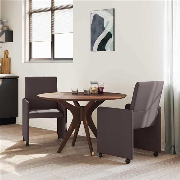 Grote foto vidaxl eetkamerstoel met kussen 2 pcs donkerbruin 57 x 66 x 94 cm stof huis en inrichting stoelen
