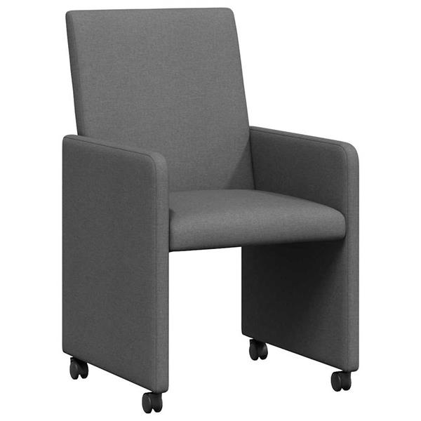Grote foto vidaxl eetkamerstoel met kussen 2 pcs donkergrijs 57 x 66 x 94 cm stof huis en inrichting stoelen