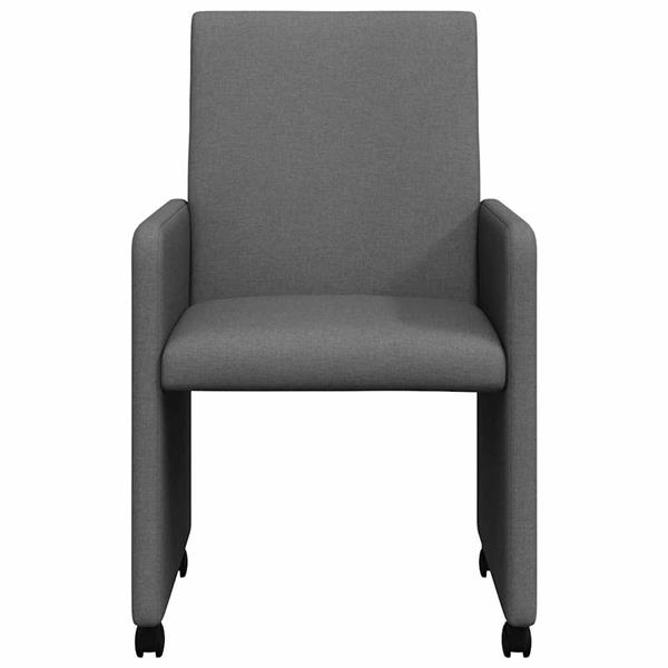 Grote foto vidaxl eetkamerstoel met kussen 2 pcs donkergrijs 57 x 66 x 94 cm stof huis en inrichting stoelen