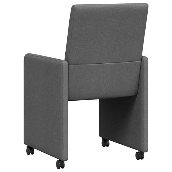 Grote foto vidaxl eetkamerstoel met kussen 2 pcs donkergrijs 57 x 66 x 94 cm stof huis en inrichting stoelen