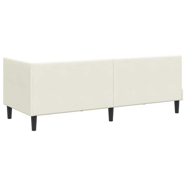 Grote foto vidaxl hoekbedframe met hoofdeinde cr me 80 x 200 cm fluweel antiek en kunst stoelen en banken