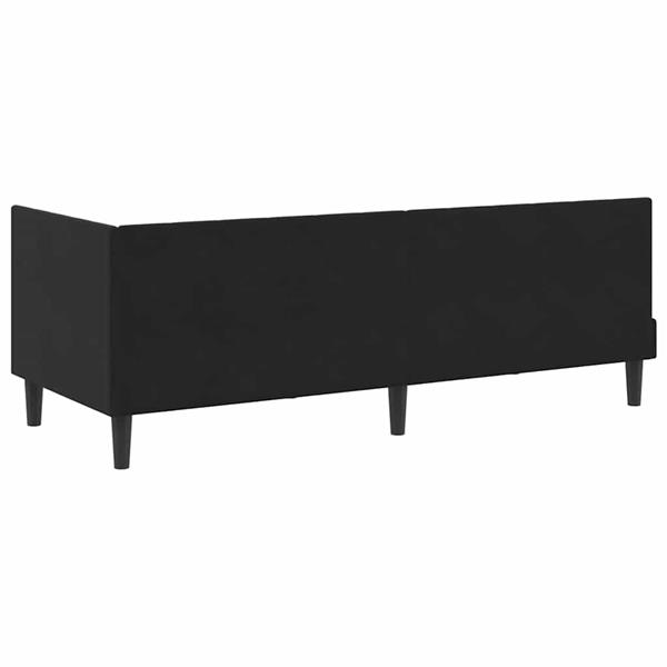 Grote foto vidaxl hoekbedframe met hoofdeinde zwart 80 x 200 cm fluweel antiek en kunst stoelen en banken