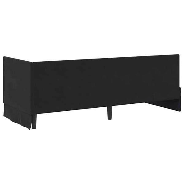 Grote foto vidaxl hoekbedframe met hoofdeinde zwart 80 x 200 cm fluweel antiek en kunst stoelen en banken