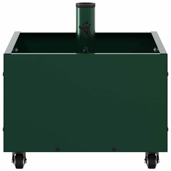 Grote foto vidaxl parasolbasis met plantenbak groen 45 x 45 x 45 cm staal tuin en terras overige tuin en terras