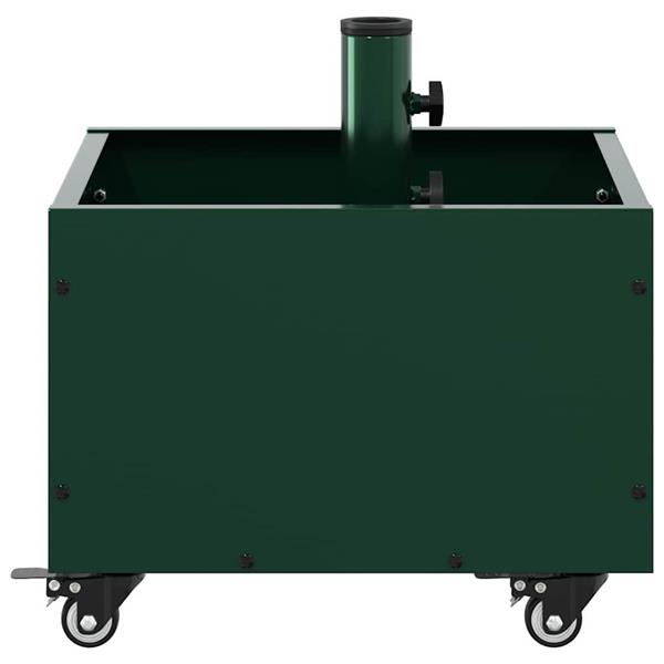 Grote foto vidaxl parasolbasis met plantenbak groen 45 x 45 x 45 cm staal tuin en terras overige tuin en terras