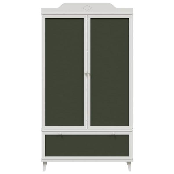Grote foto vidaxl krijtbord kast met lade met plank met opslag wit bewerkt hout huis en inrichting overige
