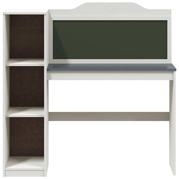 Grote foto vidaxl schoolbord bureau wit en grijs 120 x 45 x 118.5 cm bewerkt hout huis en inrichting stoelen