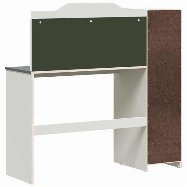 Grote foto vidaxl schoolbord bureau wit en grijs 120 x 45 x 118.5 cm bewerkt hout huis en inrichting stoelen