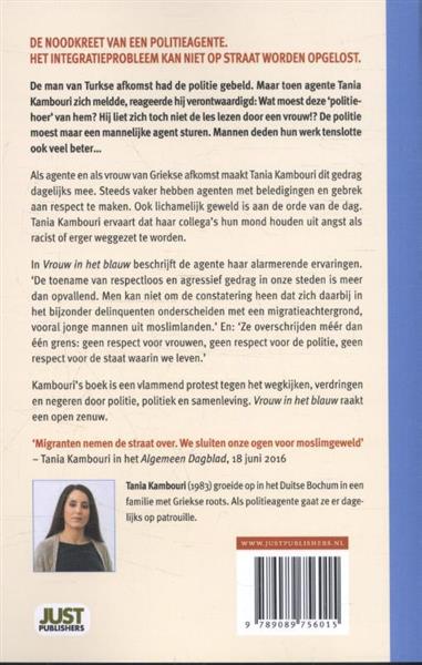 Grote foto vrouw in het blauw boeken thrillers