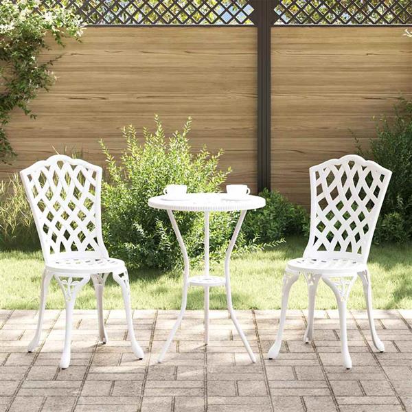 Grote foto vidaxl tuinstoel 2 pcs wit 55 x 56.5 x 91cm aluminium tuin en terras tuinmeubelen