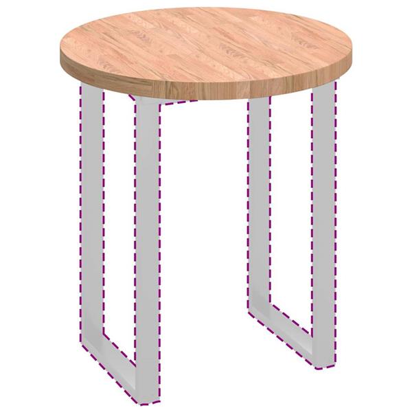 Grote foto vidaxl tafelblad anders lichtbruin 70 x 4 cm massief eikenhout antiek en kunst stoelen en banken