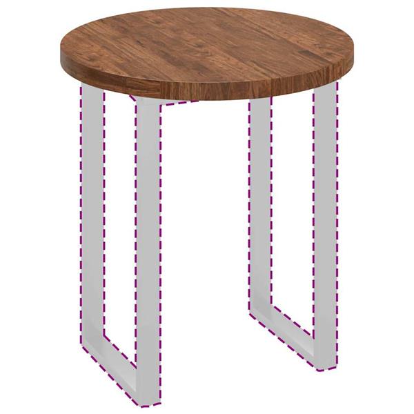 Grote foto vidaxl tafelblad anders donkerbruin 70 x 4 cm massief eikenhout antiek en kunst stoelen en banken