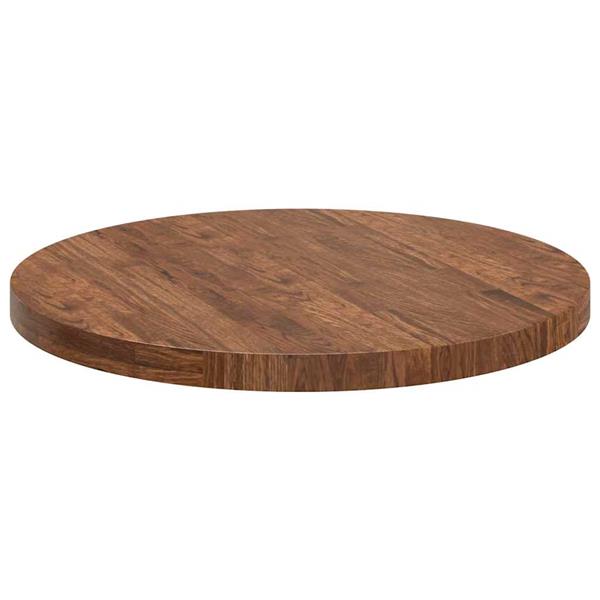 Grote foto vidaxl tafelblad anders donkerbruin 70 x 4 cm massief eikenhout antiek en kunst stoelen en banken