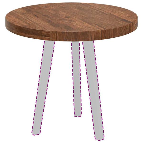 Grote foto vidaxl tafelblad anders donkerbruin 60 x 4 cm massief eikenhout antiek en kunst stoelen en banken