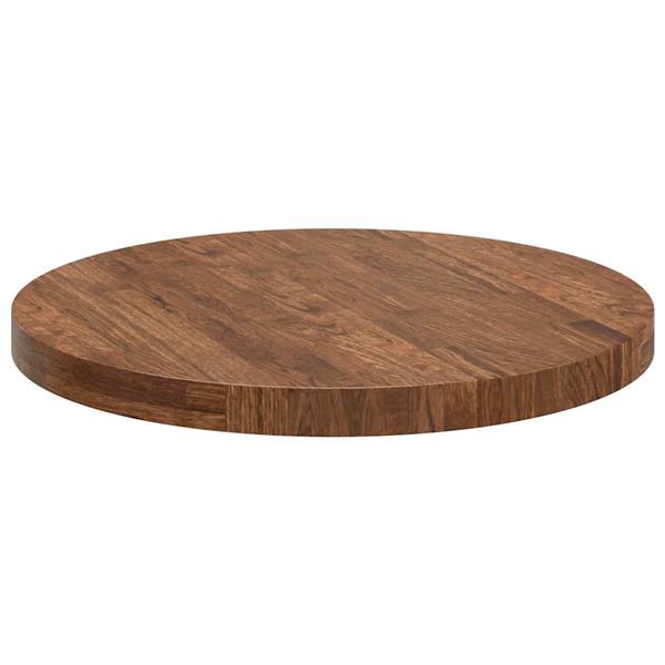 Grote foto vidaxl tafelblad anders donkerbruin 60 x 4 cm massief eikenhout antiek en kunst stoelen en banken