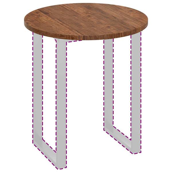 Grote foto vidaxl tafelblad anders donkerbruin 70 x 2.5 cm massief eikenhout antiek en kunst stoelen en banken