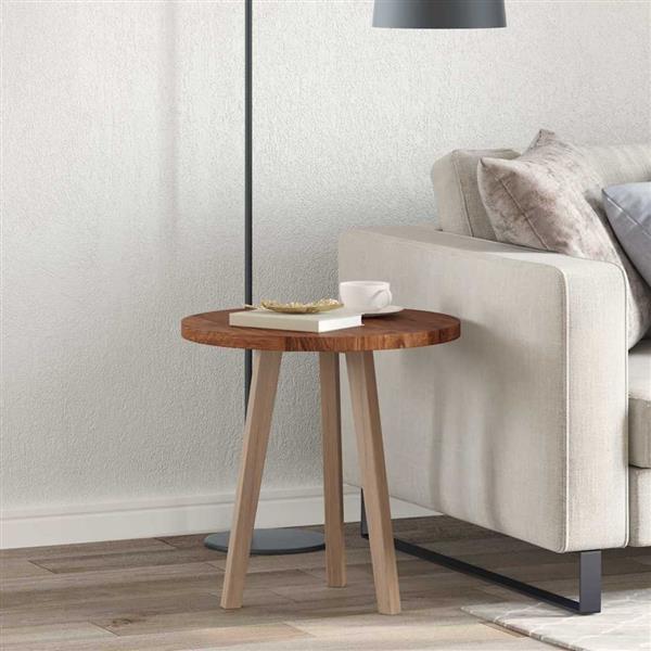 Grote foto vidaxl tafelblad anders donkerbruin 50 x 2.5 cm massief eikenhout antiek en kunst stoelen en banken