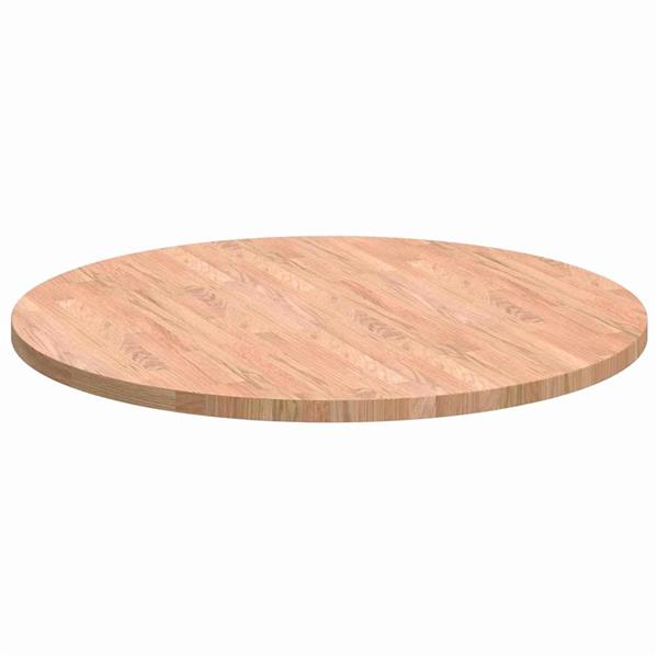 Grote foto vidaxl tafelblad anders lichtbruin 80 x 2.5 cm massief eikenhout antiek en kunst stoelen en banken