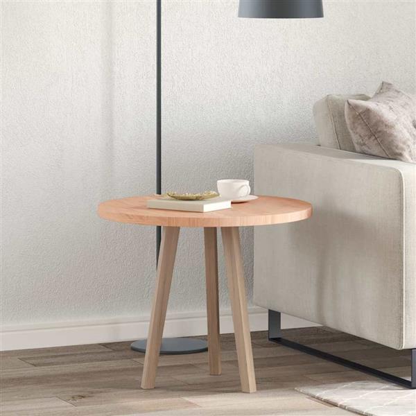 Grote foto vidaxl tafelblad anders lichtbruin 60 x 2.5 cm massief eikenhout antiek en kunst stoelen en banken