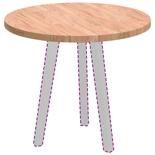 Grote foto vidaxl tafelblad anders lichtbruin 60 x 2.5 cm massief eikenhout antiek en kunst stoelen en banken