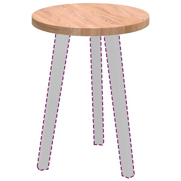 Grote foto vidaxl tafelblad anders lichtbruin 40 x 2.5 cm massief eikenhout antiek en kunst stoelen en banken