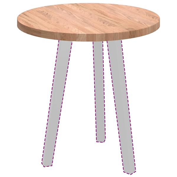 Grote foto vidaxl tafelblad anders lichtbruin 50 x 2.5 cm massief eikenhout antiek en kunst stoelen en banken