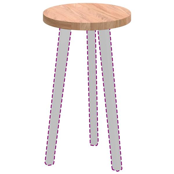 Grote foto vidaxl tafelblad anders lichtbruin 30 x 2.5 cm massief eikenhout antiek en kunst stoelen en banken