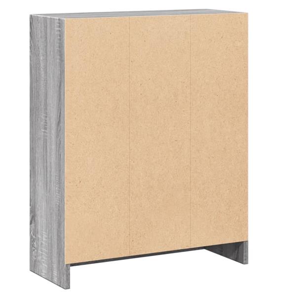 Grote foto vidaxl boekenkast 60x24x76 cm bewerkt hout grijs sonoma eikenkleurig huis en inrichting overige