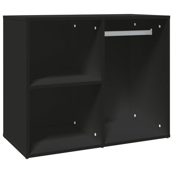 Grote foto vidaxl kledingkast 80x40x65 cm bewerkt hout zwart huis en inrichting overige