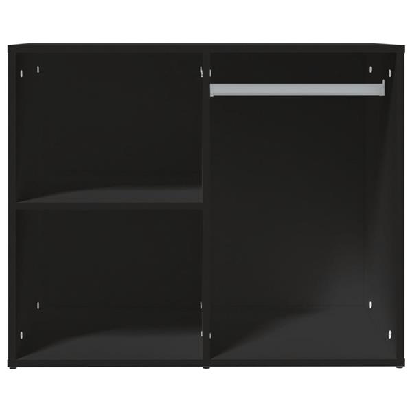Grote foto vidaxl kledingkast 80x40x65 cm bewerkt hout zwart huis en inrichting overige