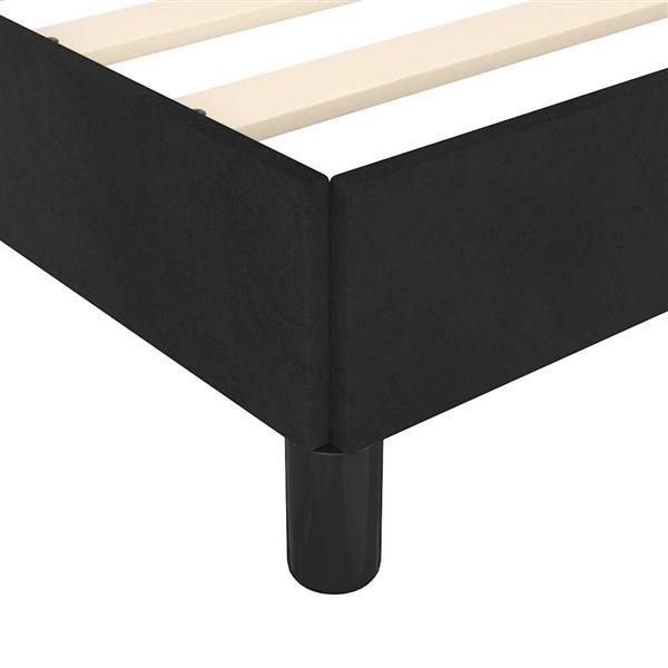 Grote foto vidaxl bedframe zonder matras 140x200 cm fluweel zwart antiek en kunst stoelen en banken