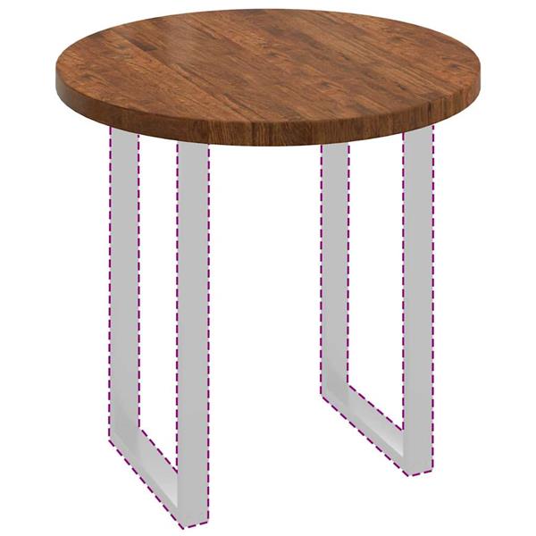 Grote foto vidaxl tafelblad anders donkerbruin 80 x 4 cm massief eikenhout antiek en kunst stoelen en banken