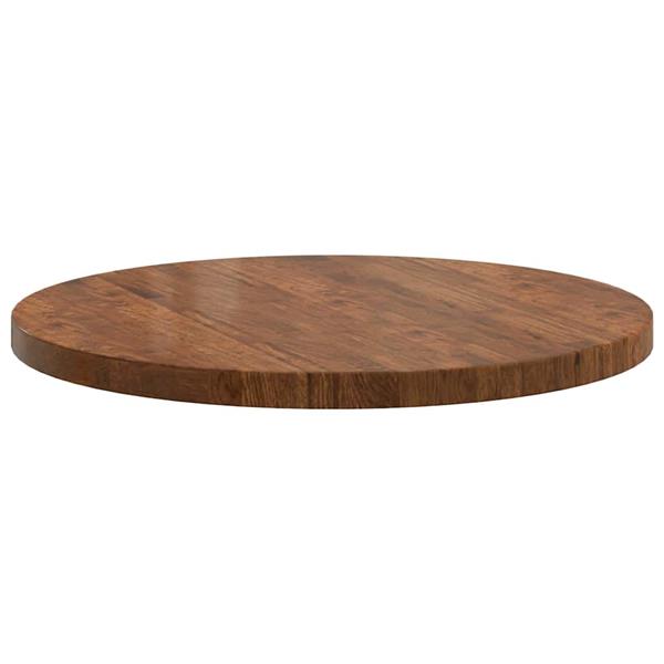 Grote foto vidaxl tafelblad anders donkerbruin 80 x 4 cm massief eikenhout antiek en kunst stoelen en banken
