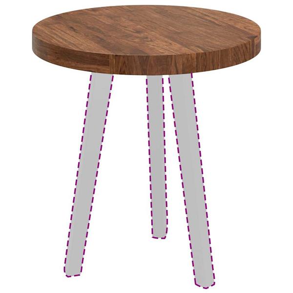 Grote foto vidaxl tafelblad anders donkerbruin 50 x 4 cm massief eikenhout antiek en kunst stoelen en banken