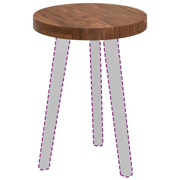 Grote foto vidaxl tafelblad anders donkerbruin 40 x 4 cm massief eikenhout antiek en kunst stoelen en banken