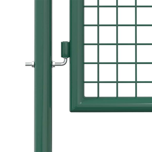 Grote foto vidaxl poort 100x125 cm staal groen tuin en terras hekken en schuttingen