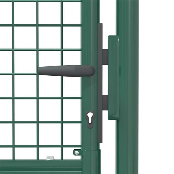 Grote foto vidaxl poort 100x125 cm staal groen tuin en terras hekken en schuttingen