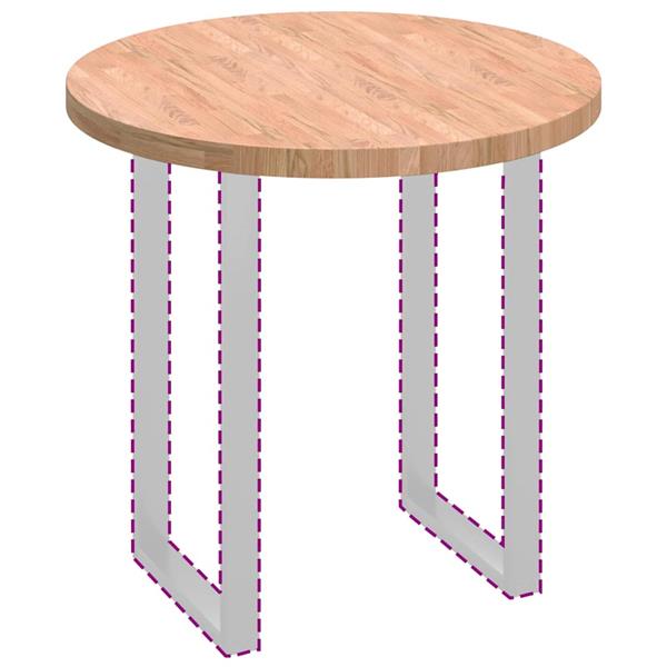 Grote foto vidaxl tafelblad anders lichtbruin 80 x 4 cm massief eikenhout antiek en kunst stoelen en banken
