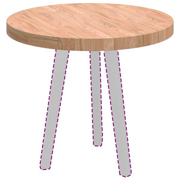Grote foto vidaxl tafelblad anders lichtbruin 60 x 4 cm massief eikenhout antiek en kunst stoelen en banken