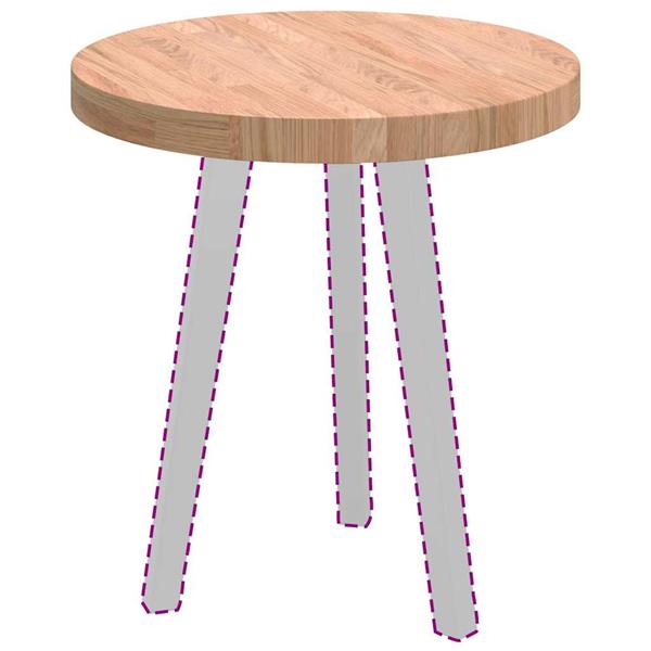 Grote foto vidaxl tafelblad anders lichtbruin 50 x 4 cm massief eikenhout antiek en kunst stoelen en banken