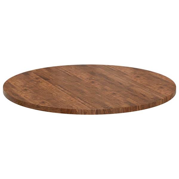 Grote foto vidaxl tafelblad anders donkerbruin 90 x 2.5 cm massief eikenhout antiek en kunst stoelen en banken