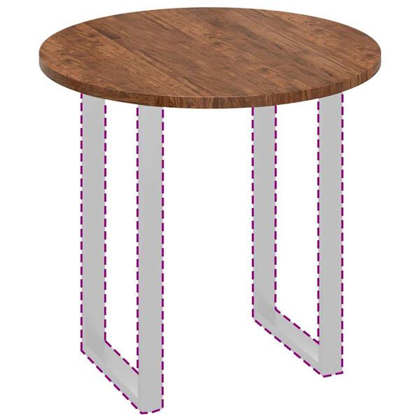 Grote foto vidaxl tafelblad anders donkerbruin 80 x 2.5 cm massief eikenhout antiek en kunst stoelen en banken